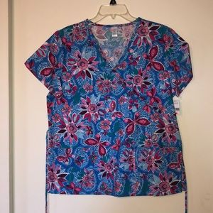 Floral Scrub Top